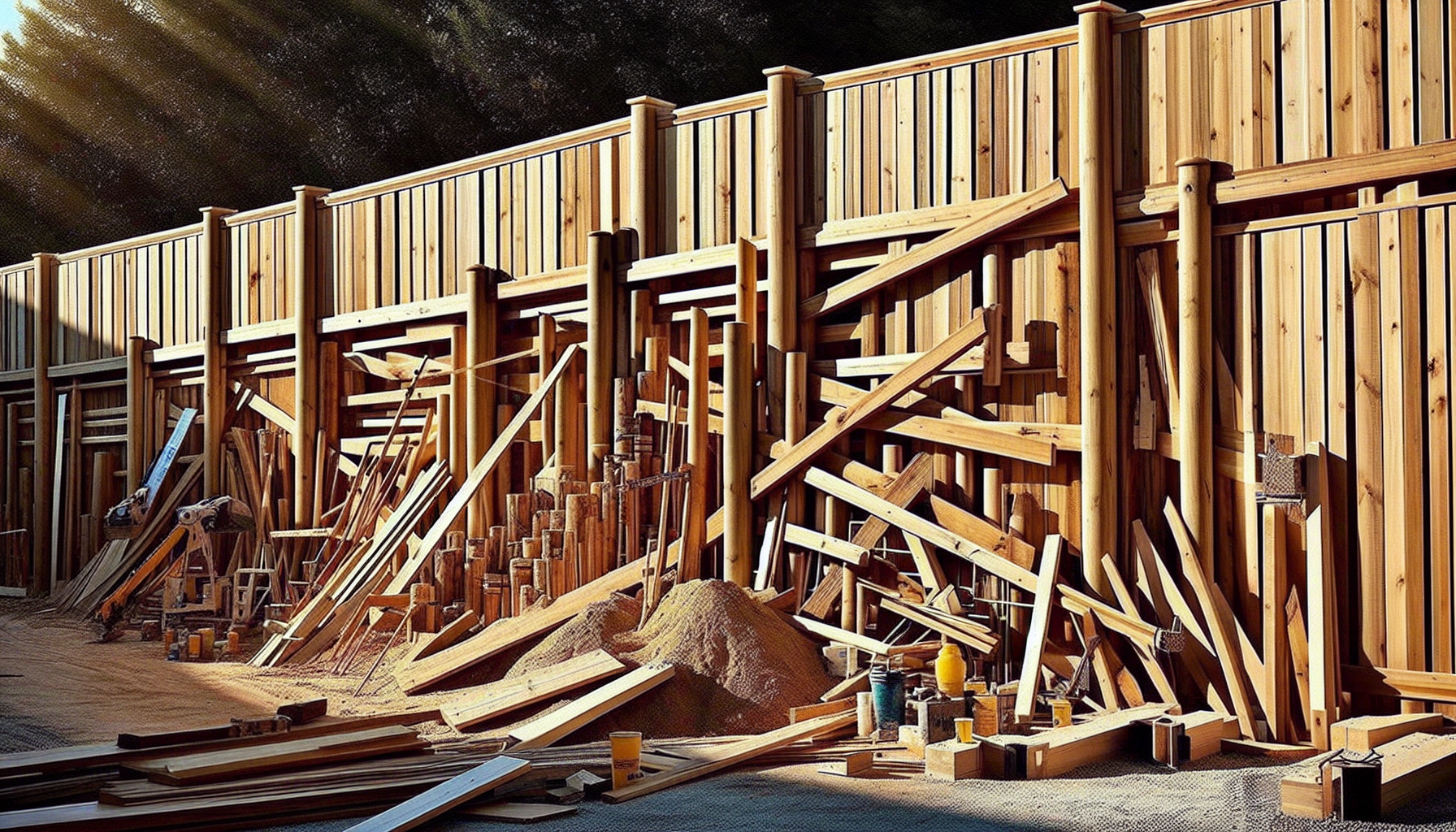 Detaljbild av staketmaterial