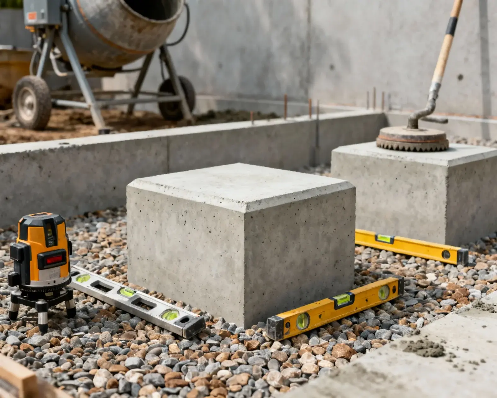 Verktyg och material för plintinstallation