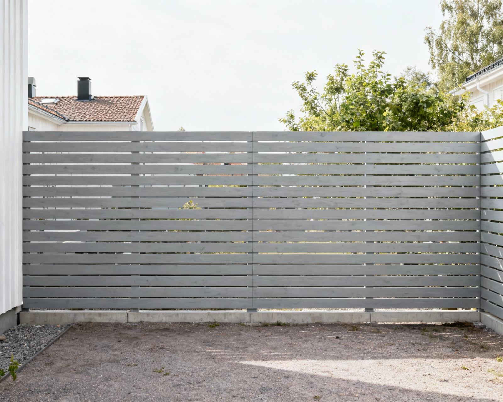 Modernt staket i skandinavisk stil