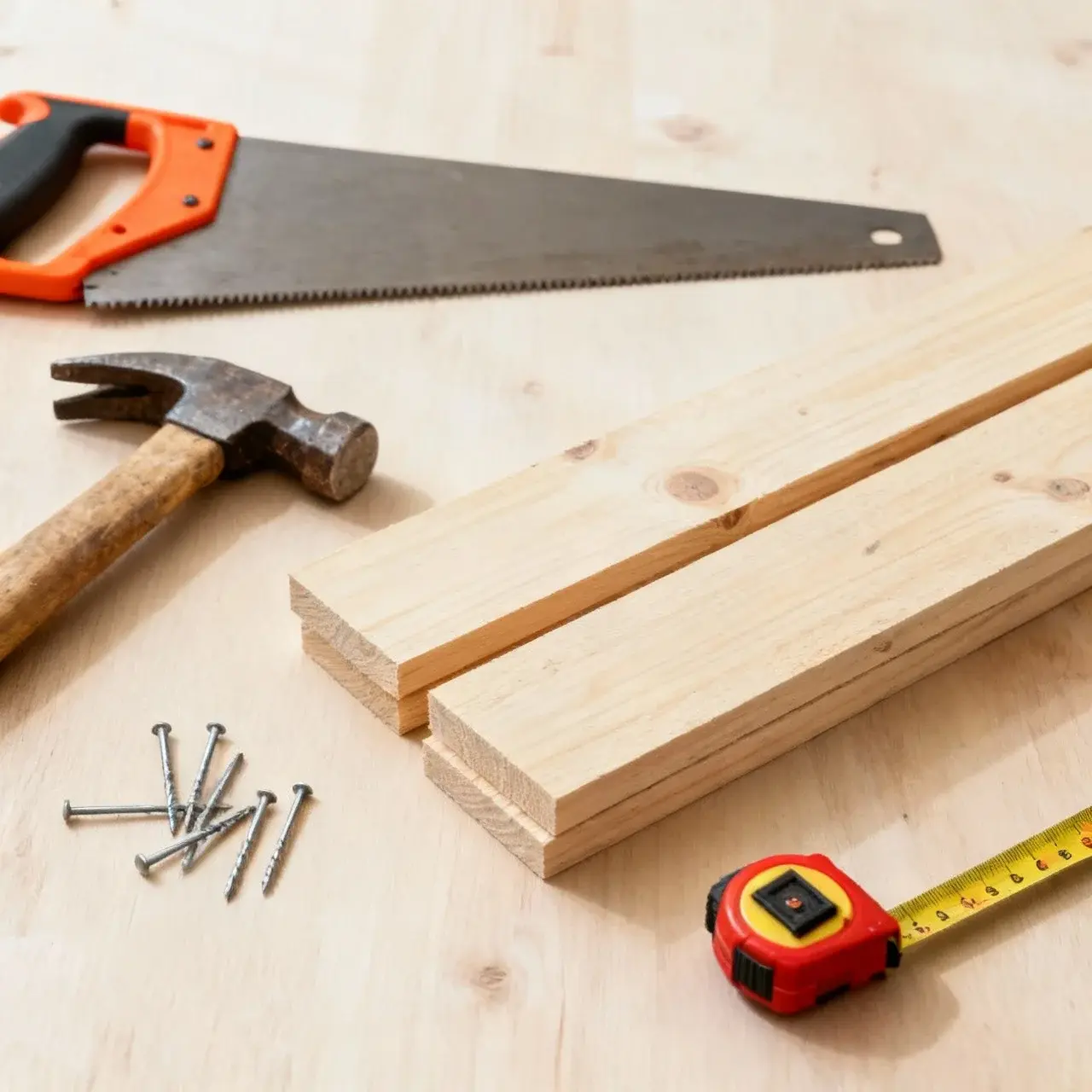 Verktyg och material för staketbygge