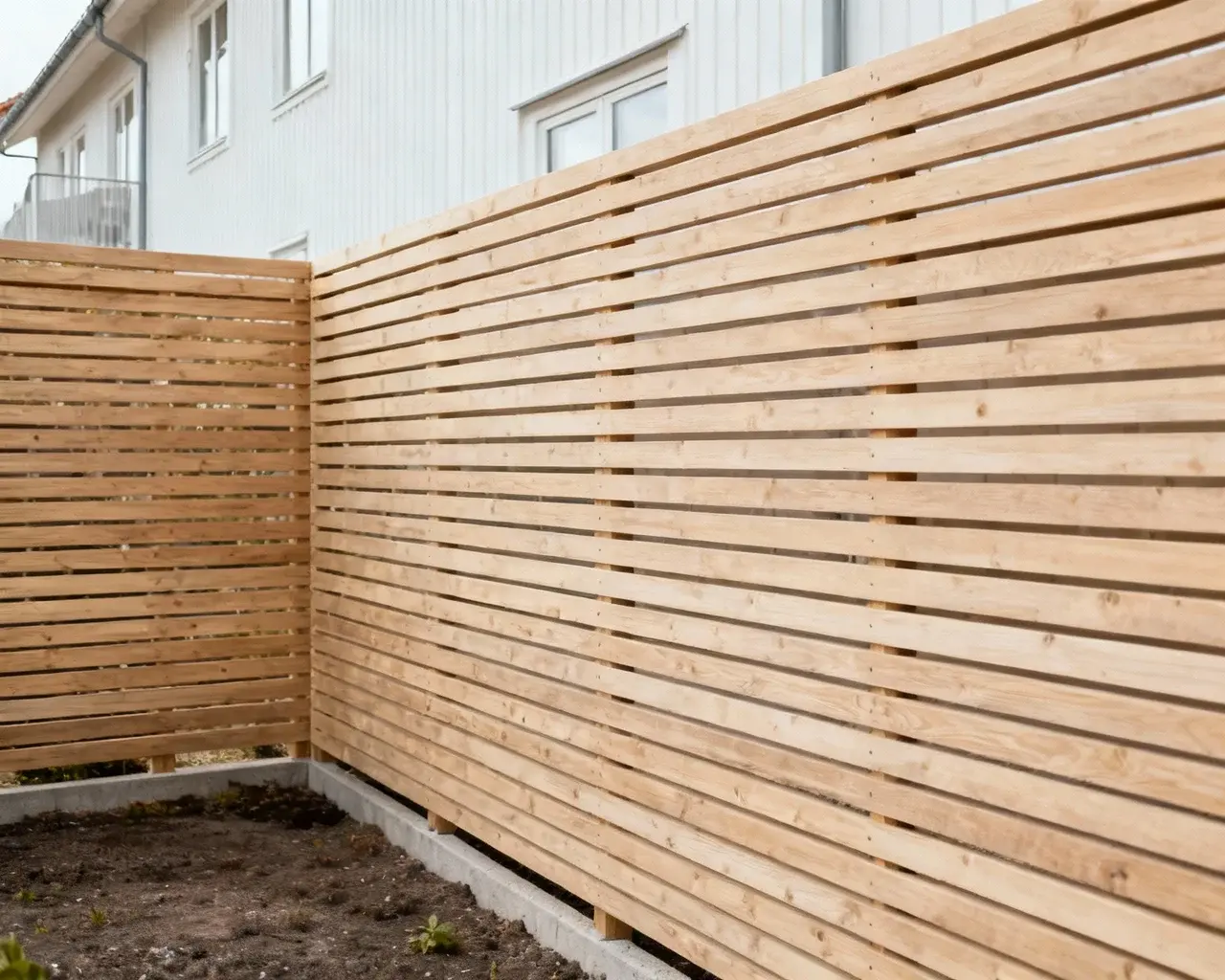 Professionellt installerat staket med modern design