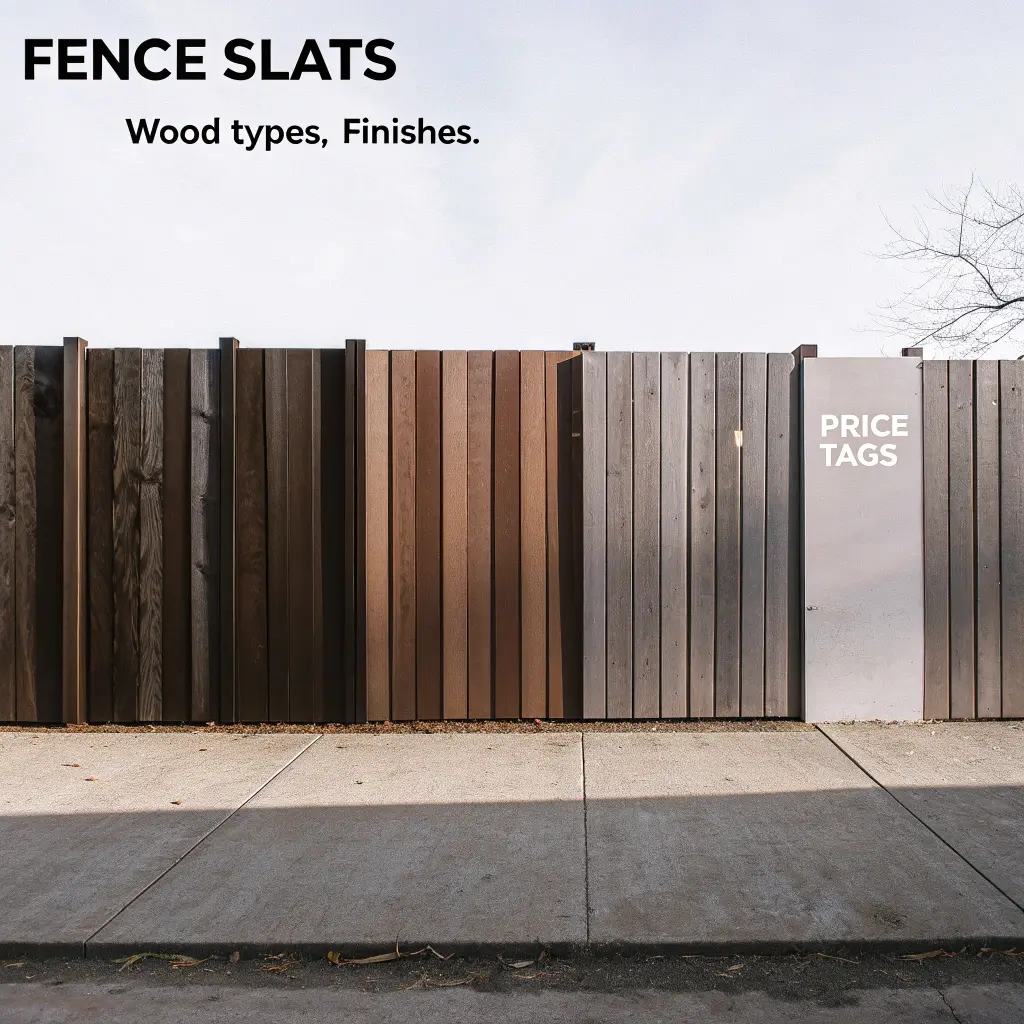 Svensk trädgård med modernt liggande ribbstaket