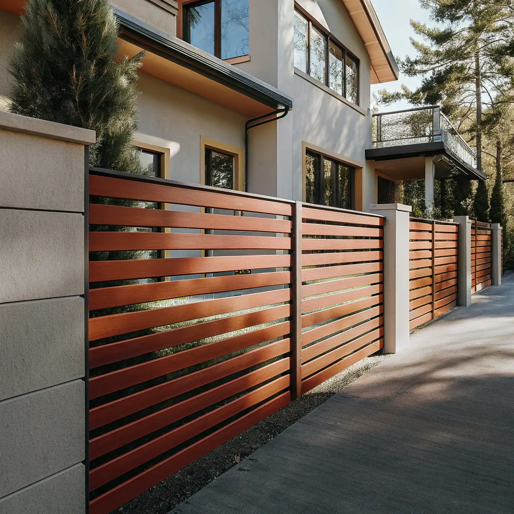 Budgetvänligt staket med liggande ribbor