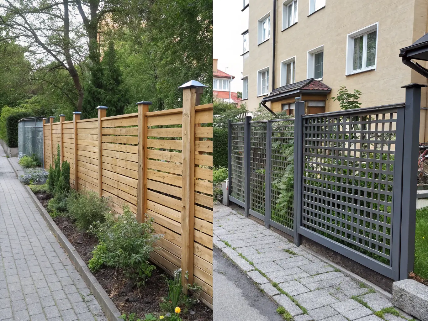 Jämförelse av olika staketmaterial för Stockholm