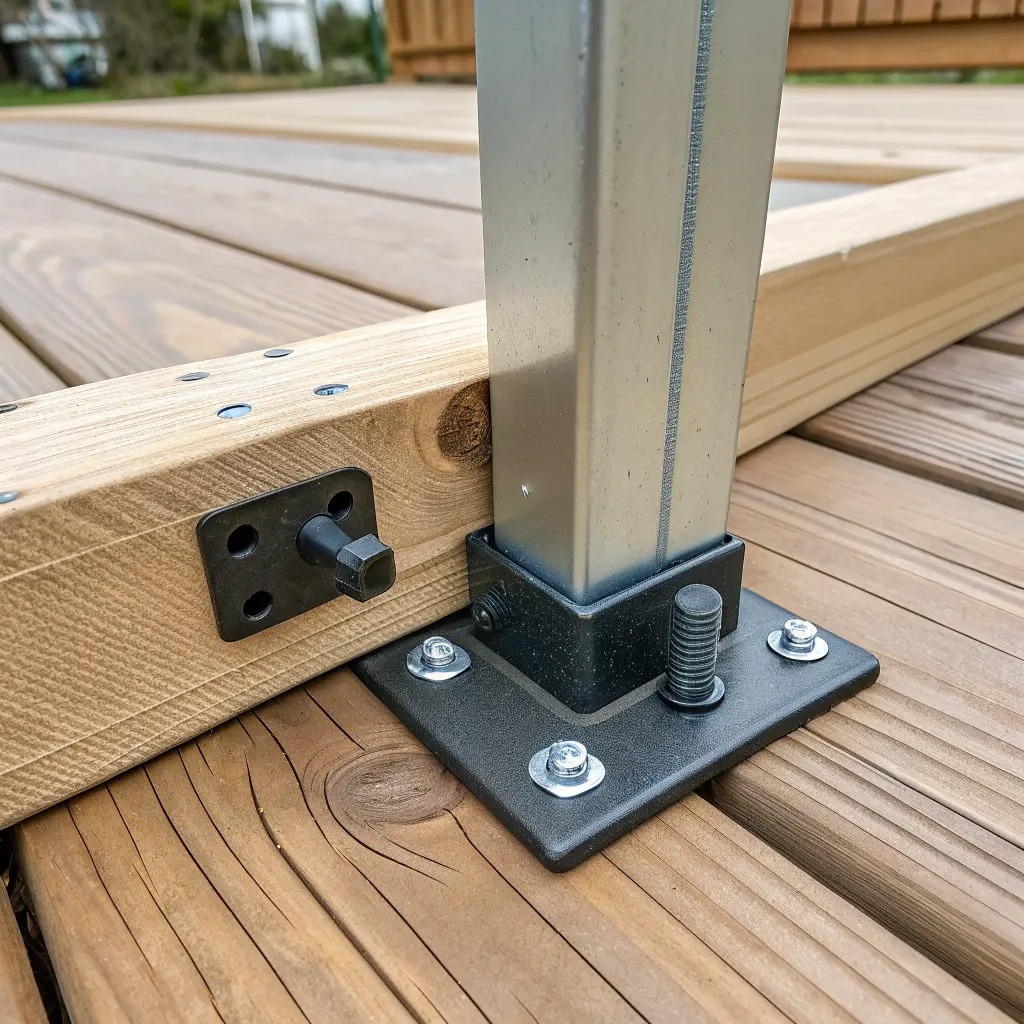 Stolpsko för montering på altan