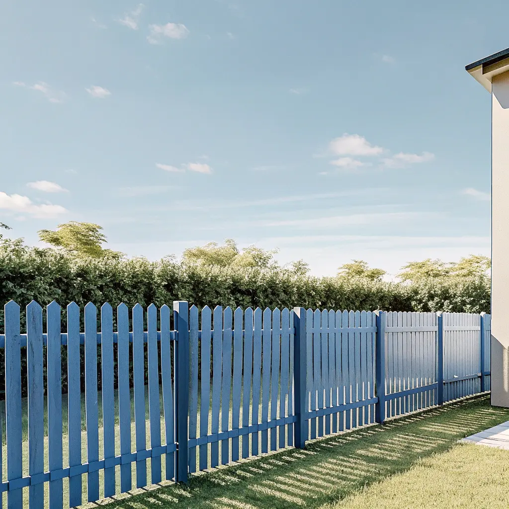 Trädgård med regelrätt staket installation