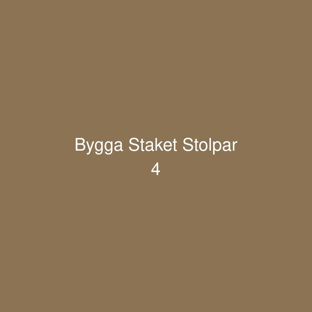 Förankring av stolpar