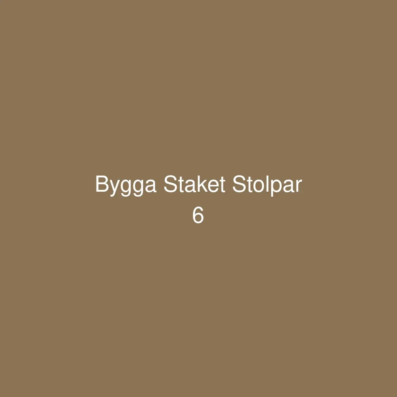 Underhåll av stolpar